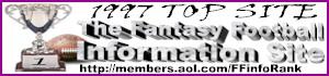 Fantasy Football Rankings Site - 1997 Top Information Site Award
